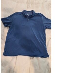 Tommy Bahama Mens Blue Polo Shirt M/M Short Sleeve Collared Button Up